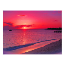 Pôster de Parede Praia do Pôr do Sol Tropical