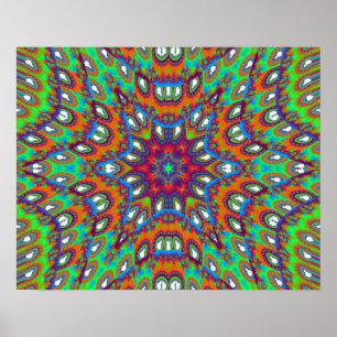 Poster de parede vibrante do caleidoscópio