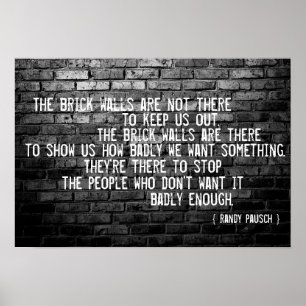 Poster De "paredes tijolo…" Citações de Randy Pausch
