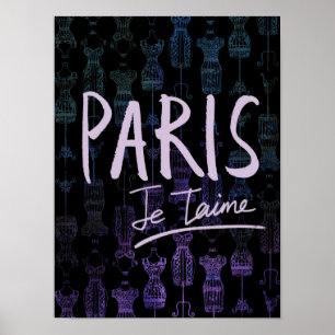 Poster de Paris (preto)