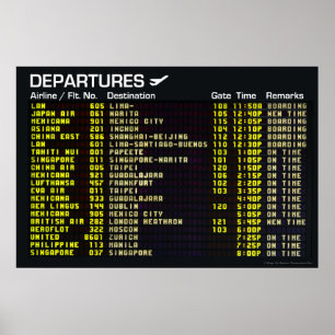 Poster de partida do aeroporto