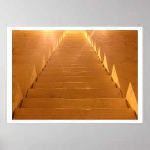 Poster de passos com luz solar