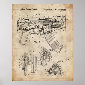Poster de patente de bloqueio Ak-47 Bolt