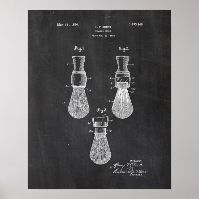 Poster de Patente de Pincel (Frente)