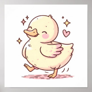 Poster de pato Whimsical