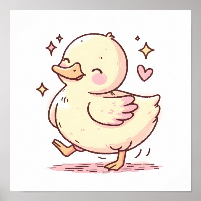 Poster de pato Whimsical (Frente)