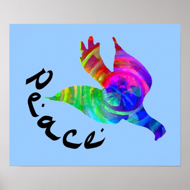 Poster de Paz Rainbow Dove (Frente)