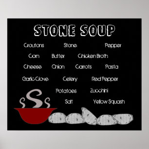 Poster de pedra da sopa