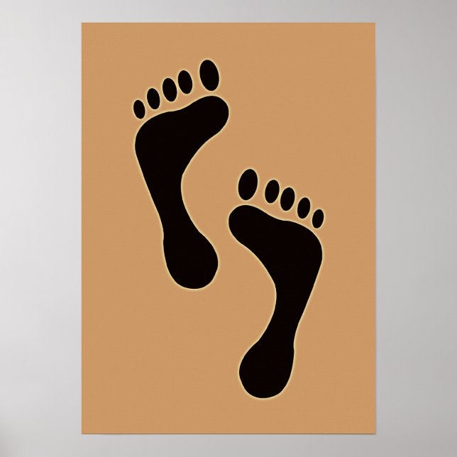 Poster de pegadas (Frente)