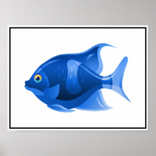Poster de peixe azul