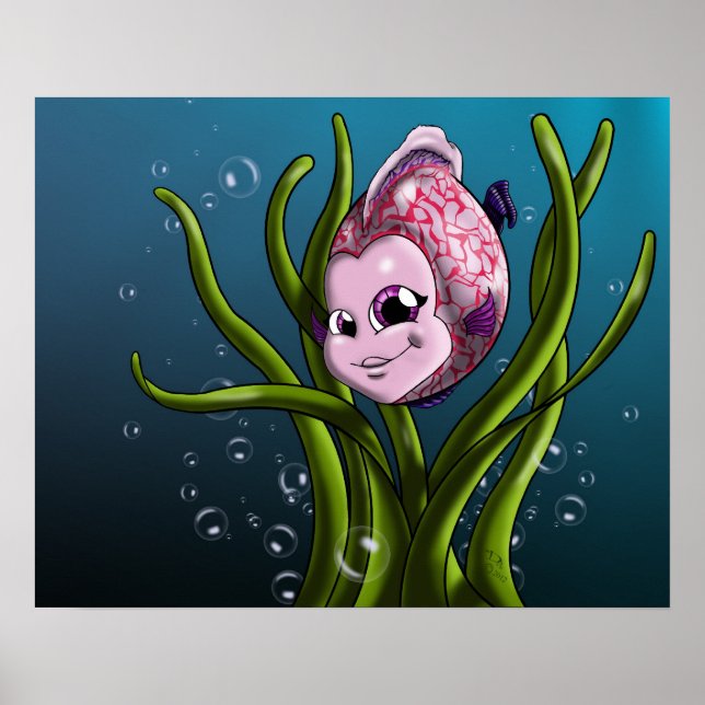 Poster de peixe roxo (Frente)