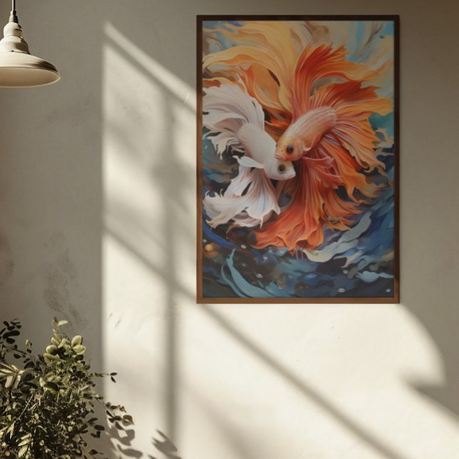 Poster de Peixes de Combate de Siamês Vibrantes (Criador carregado)