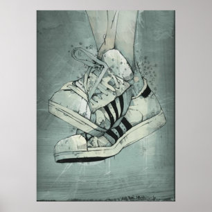 Poster de pés atléticos