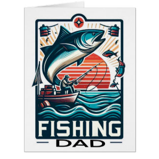 Poster de pesca, cartão
