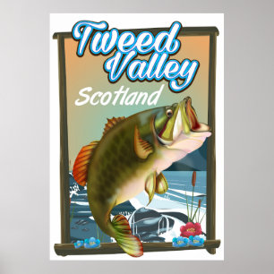 poster de Pesca da Escócia em Tweed Valley