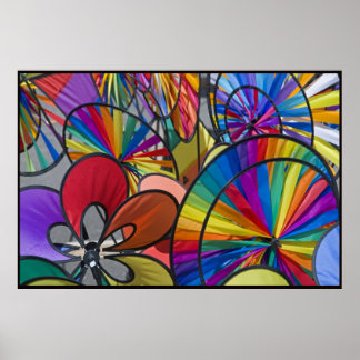 Poster de pinças coloridas
