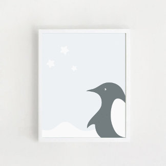 Poster de pinguim.impressão de arte para quarto de