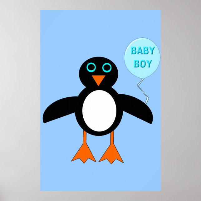 Poster de Pinguim-Menino Azul (Frente)