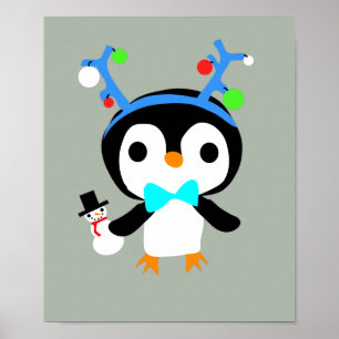 Poster de Pinguim Natal