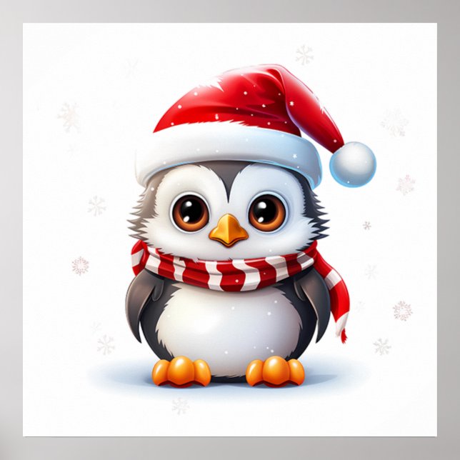 Poster de Pinguim Natal (Frente)