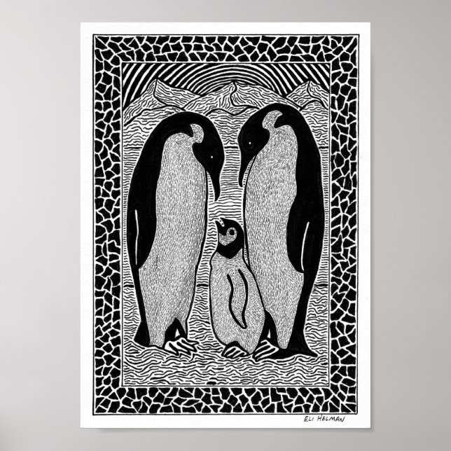 Poster de pinguins (Frente)