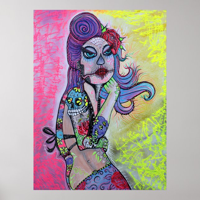 Poster de Pino Superior da Tatuagem (Frente)