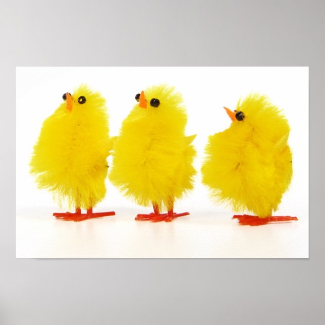 Poster de pintinhos para bebês páscoa (Frente)