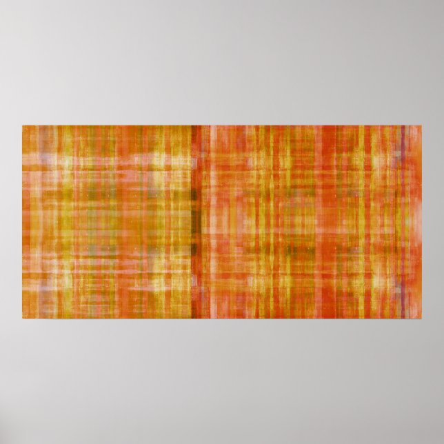 Poster de pintura a cores laranja (Frente)