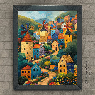 Poster de pintura a óleo de pintura de pintura na 