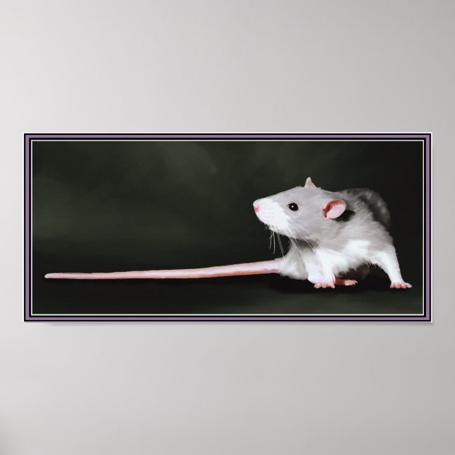 Poster de pintura de "Cute Rat" (Frente)