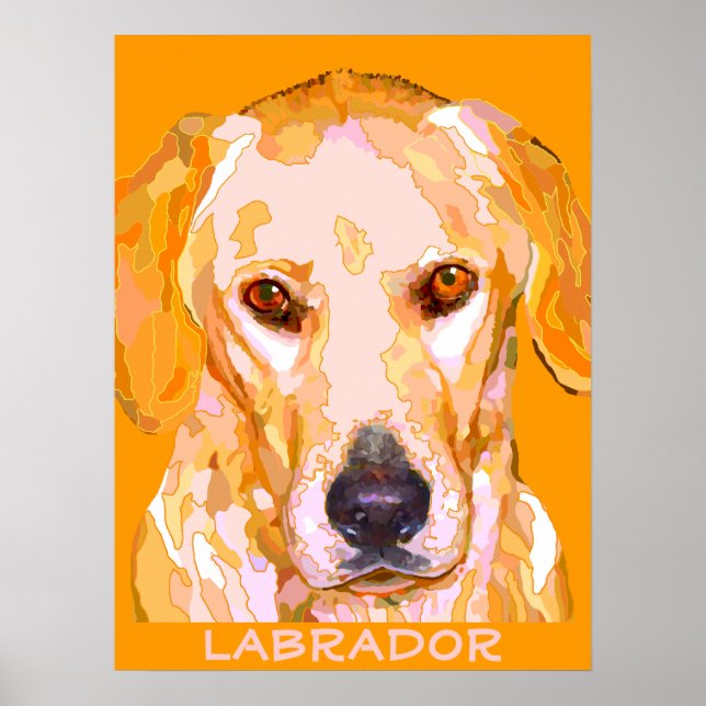 Poster de pintura de Labrador Retriever (Frente)