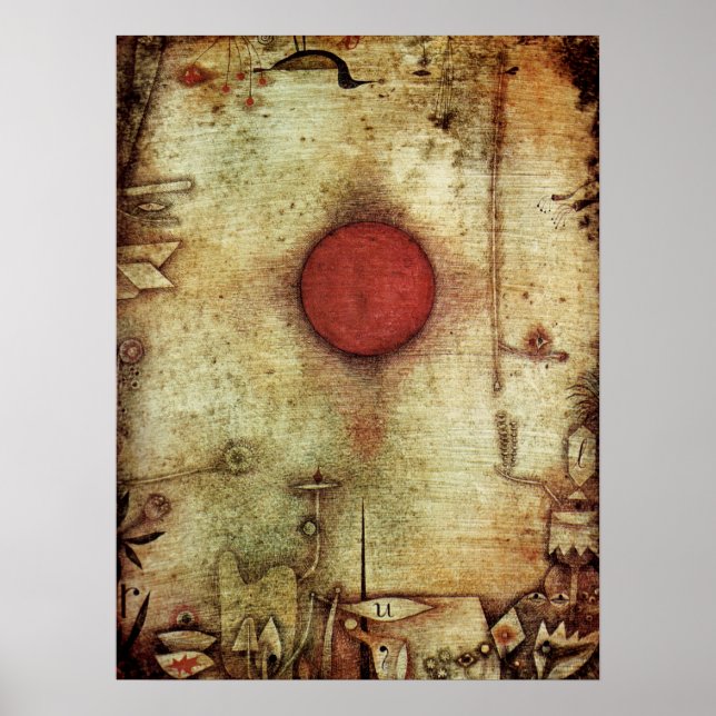 Poster de pintura de Paul Klee Ad Marginem (Frente)