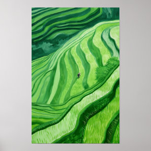 Poster de pintura de terraços de gelo atordoantes