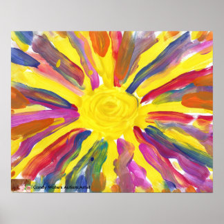 Poster de Pintura do Artista Candy Watts Autism