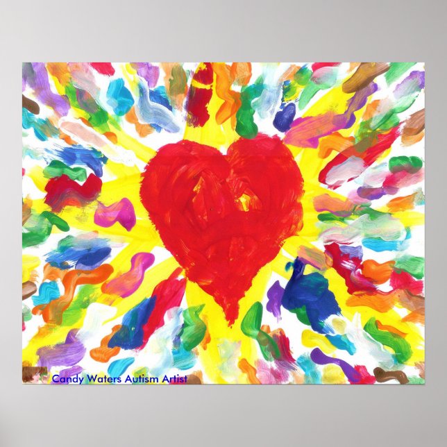 Poster de Pintura do Artista Candy Watts Autism (Frente)