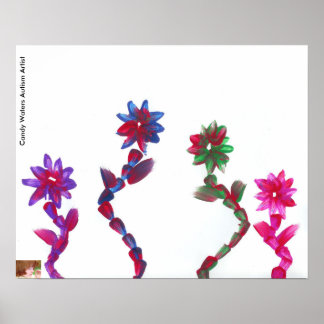 Poster de Pintura do Artista Candy Watts Autism