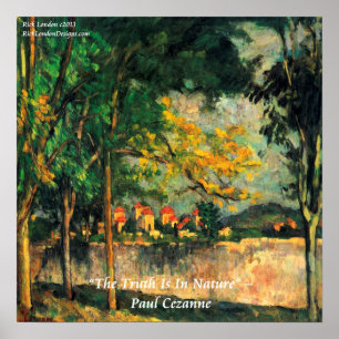 Pôster de Pintura e Citação da Natureza de Paul Ce