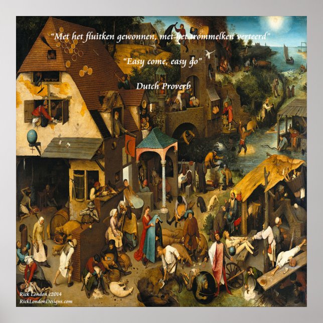 poster de pintura holandesa do século XVI e famoso (Frente)