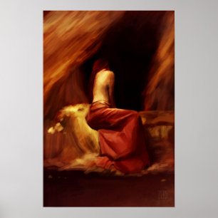 Poster de pintura pequena com arrependimento