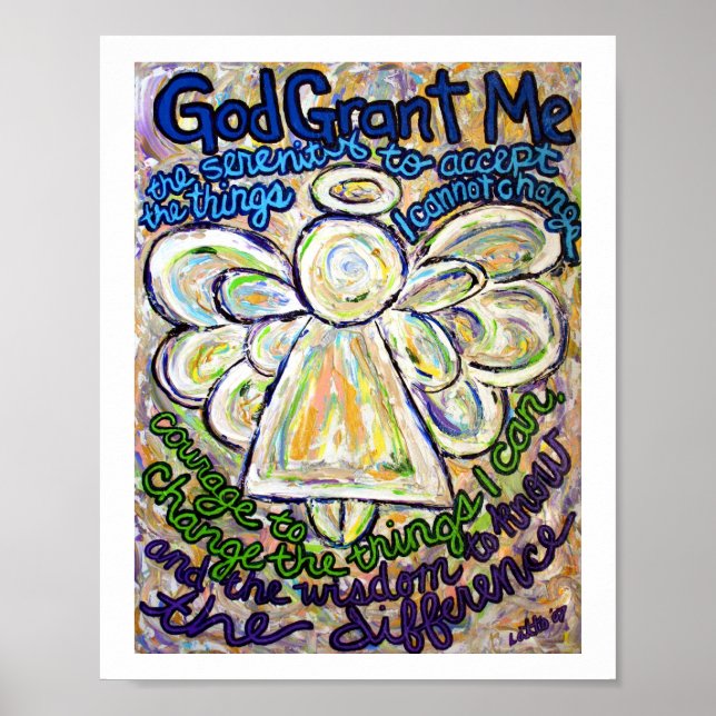 Poster de Pintura por Anjo da Serenity Prayer (Peq (Frente)