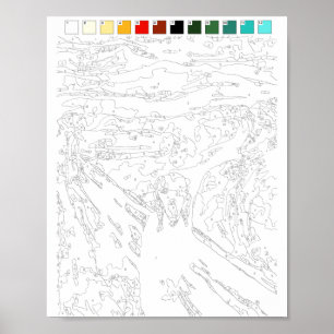 Poster de Pintura por Números: O Poster do Gritar