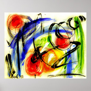 Poster de pintura "Space Viagem" de abstrato