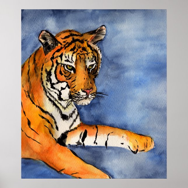 Poster de pintura Tiger (Cortado) (Frente)