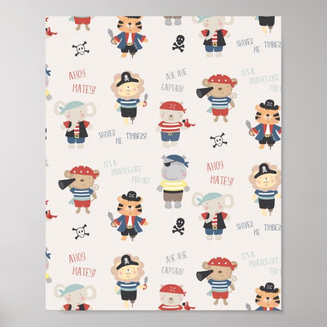 poster de Pirata do Partido de Crianças (Frente)