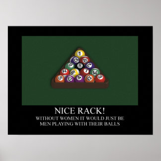 POSTER de Piscina de de Billiards NICE RACK