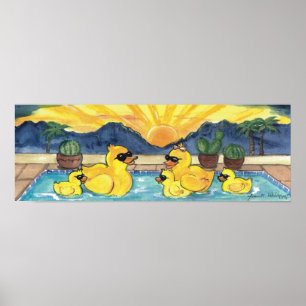 Poster de Piscina de de Férias da Família de Pat