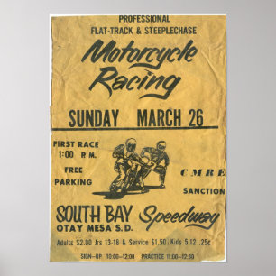 poster de pista de autoestrada South Bay 1970