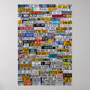 Poster de placa de licença