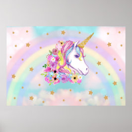 Poster de plano de fundo Unicorn