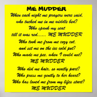 POSTER de poema ME MUDDER